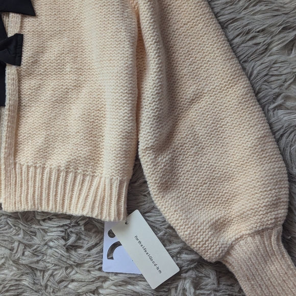 NWT Commense Crew Neck Bow Knit Top - Picture 5 of 12